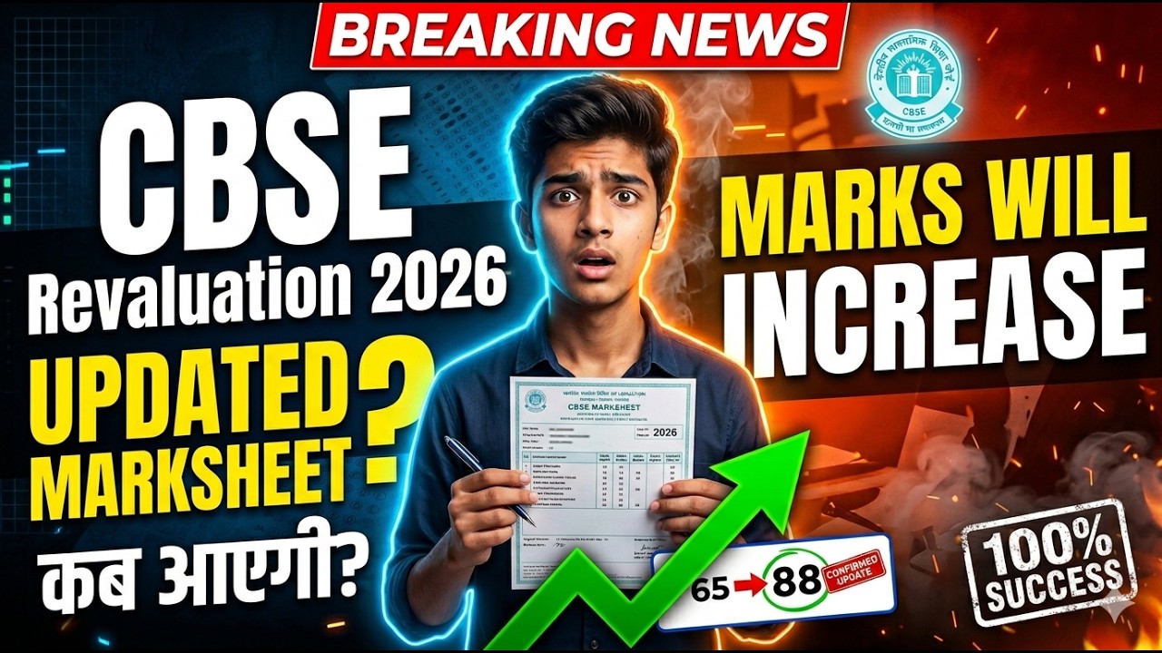 BREAKING NEWS CBSE Revaluation 2026 कब आएगी UPDATED MARKSHEET? MARKS WILL INCREASE