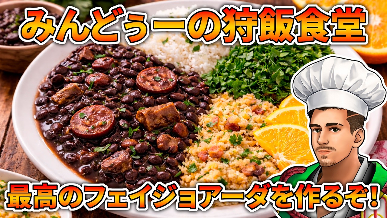 ブラジル国民料理「フェイジョアーダ」をガチで作る生放送【みんどぅーの狩飯食堂】