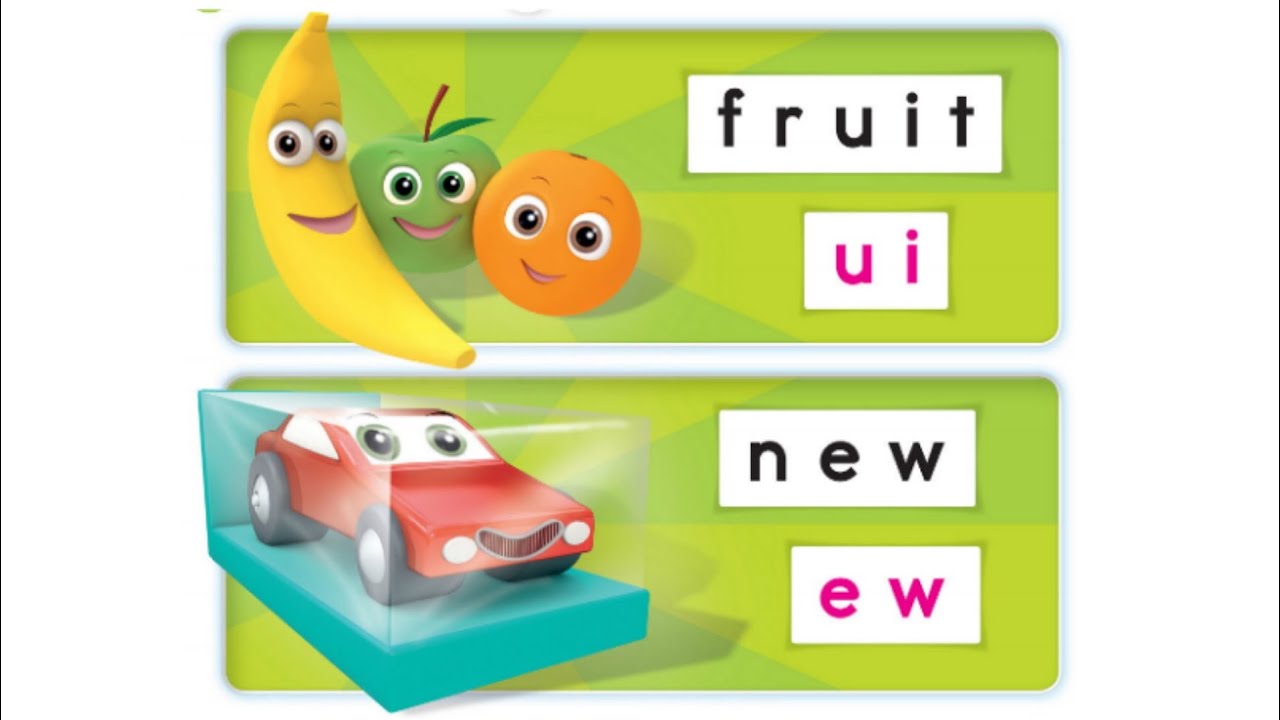 Oxford Phonics World student book level 3 - long vowels - disc 2 - unit 8 - long u - ui ew - fruit