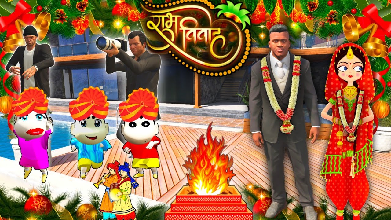 Franklin & Shinchan Got Married in GTA 5 | Shinchan Celebrating Franklin Wedding ! JSS GAMER