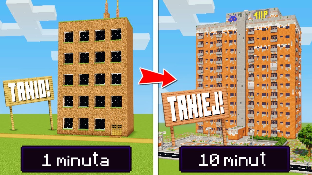 Poprosiłem 10 LOSOWYCH OSÓB aby zbudowali OSIEDLE  w MINECRAFT!