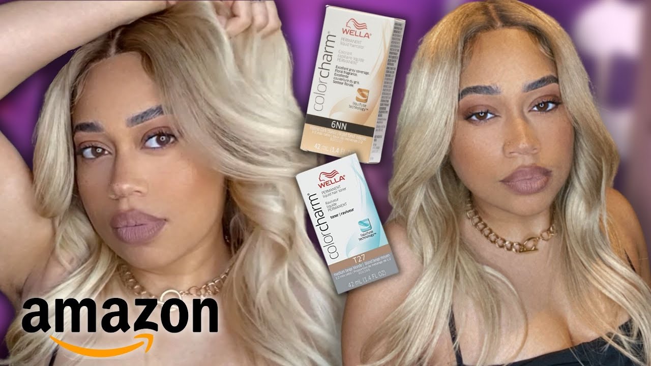How To Tone 613 Wig w/ Natural Dark Roots Using Wella Toner | ft. Seemor | Amazon Prime Wigs