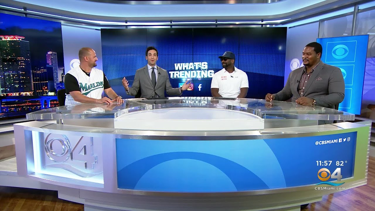 WEB EXTRA: Gaby Sanchez, Bryant McKinnie & DJ Irie Join CBS4 Sports Desk To Talk FaceApp