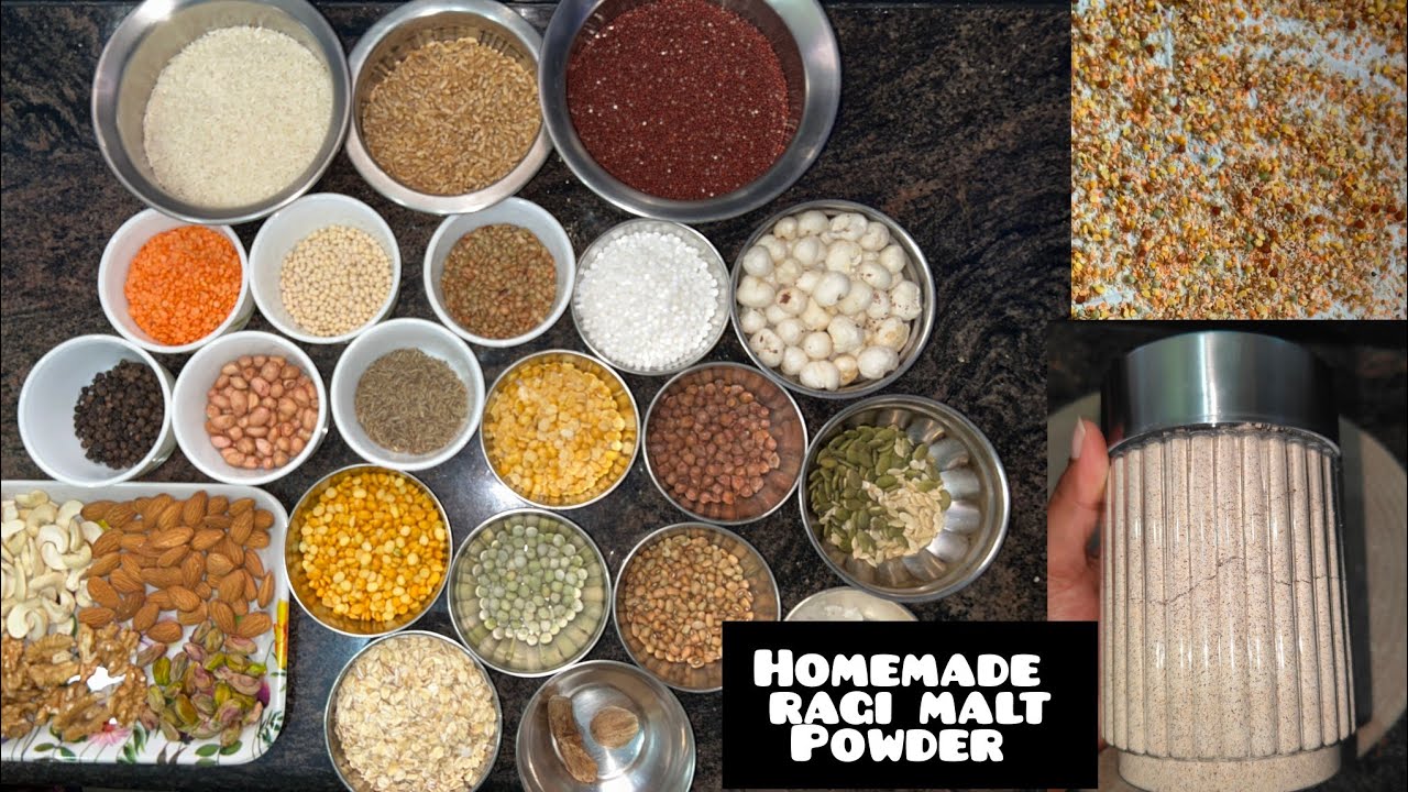 ರಾಗಿ ಸರಿ ||  Ragi sari for 9 months to 2 years baby || Multi grain powder