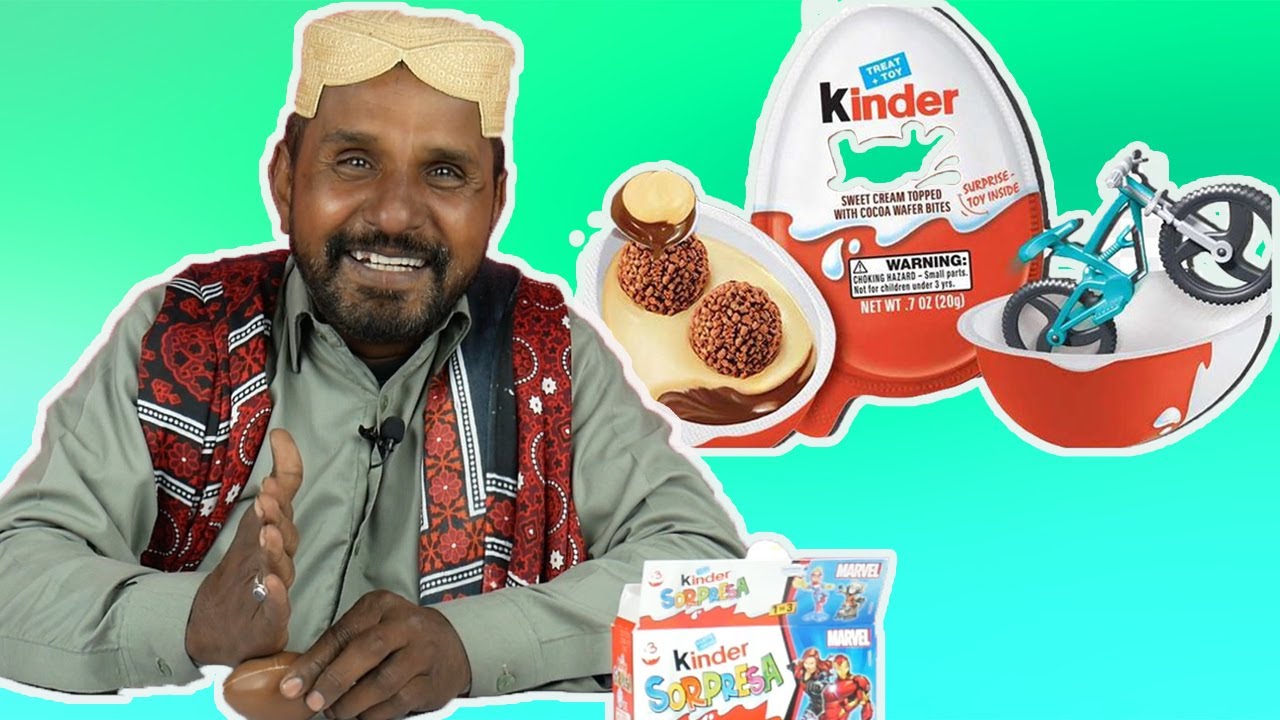 Tribal People Try Kinder Joy (Surprised Reaction)