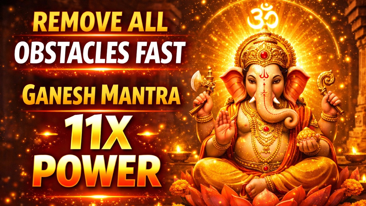 Sankat Nashan Ganesh Mantra 11 Times | Remove All Obstacles, Problems & Negativity Fast |