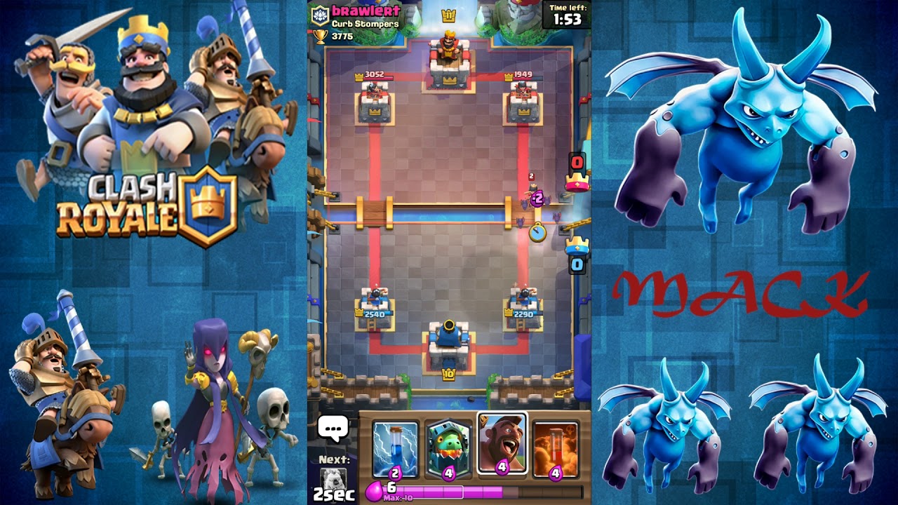 Mega knight & Hog best deck ever || 4000 Trouphy easily-clash royale || Mack
