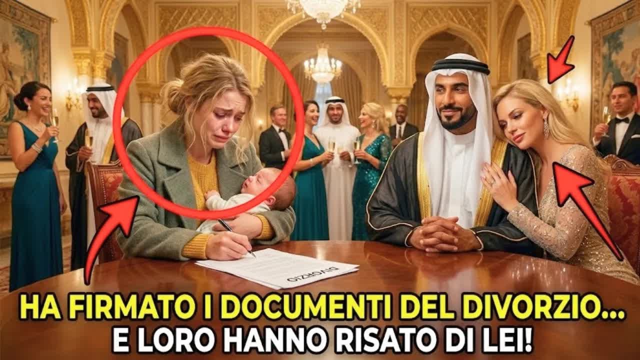 IN LACRIME, ACCETTA IL DIVORZIO A PALAZZO   IGNARA DI ESSERE LA MOGLIE DELLO SCEICCO PIÙ RICCO