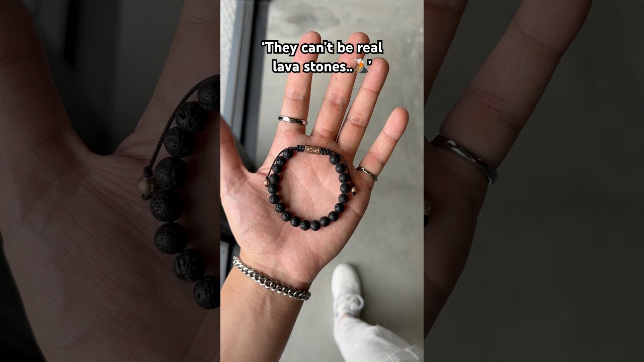 Best lava stone beaded bracelet for men (real stone)