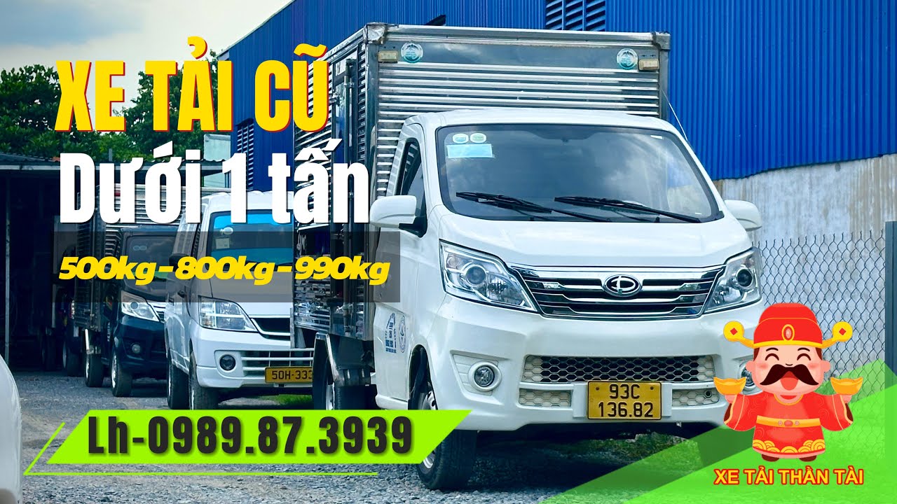 XE TẢI CŨ DƯỚI 1 TẤN máy xăng 500kg 990kg - Giá rẻ| HCM, Bình Dương, Cần Thơ