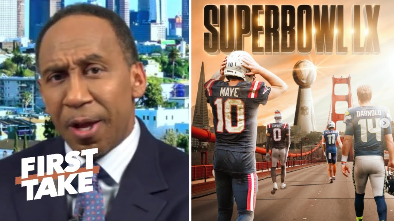 FIRST TAKE | Ain't no way in hell Sam Darnold’s talent can stop Maye, Patriots to win SB - Stephen A