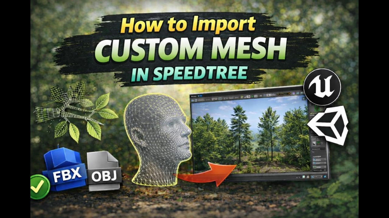 How to Import Custom Mesh in Speed Tree | Vegetation & Foliage | Speed Tree #3d #speedtree
