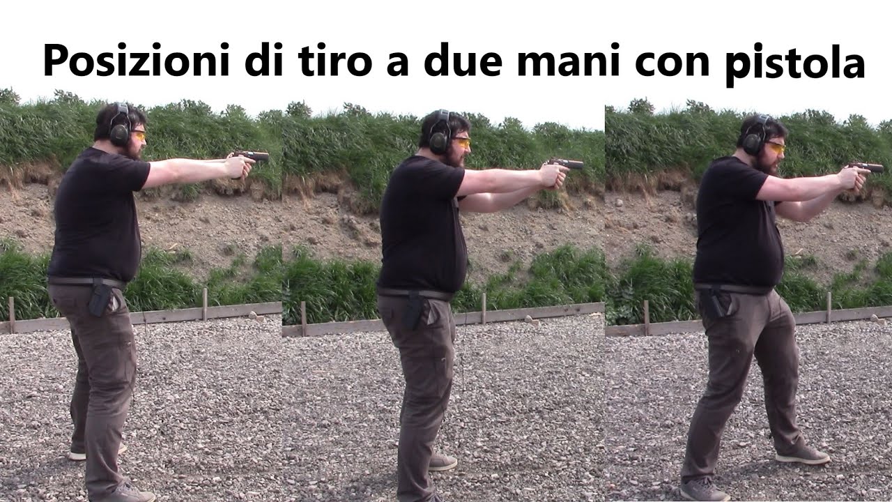 Posizioni di tiro a due mani con pistola