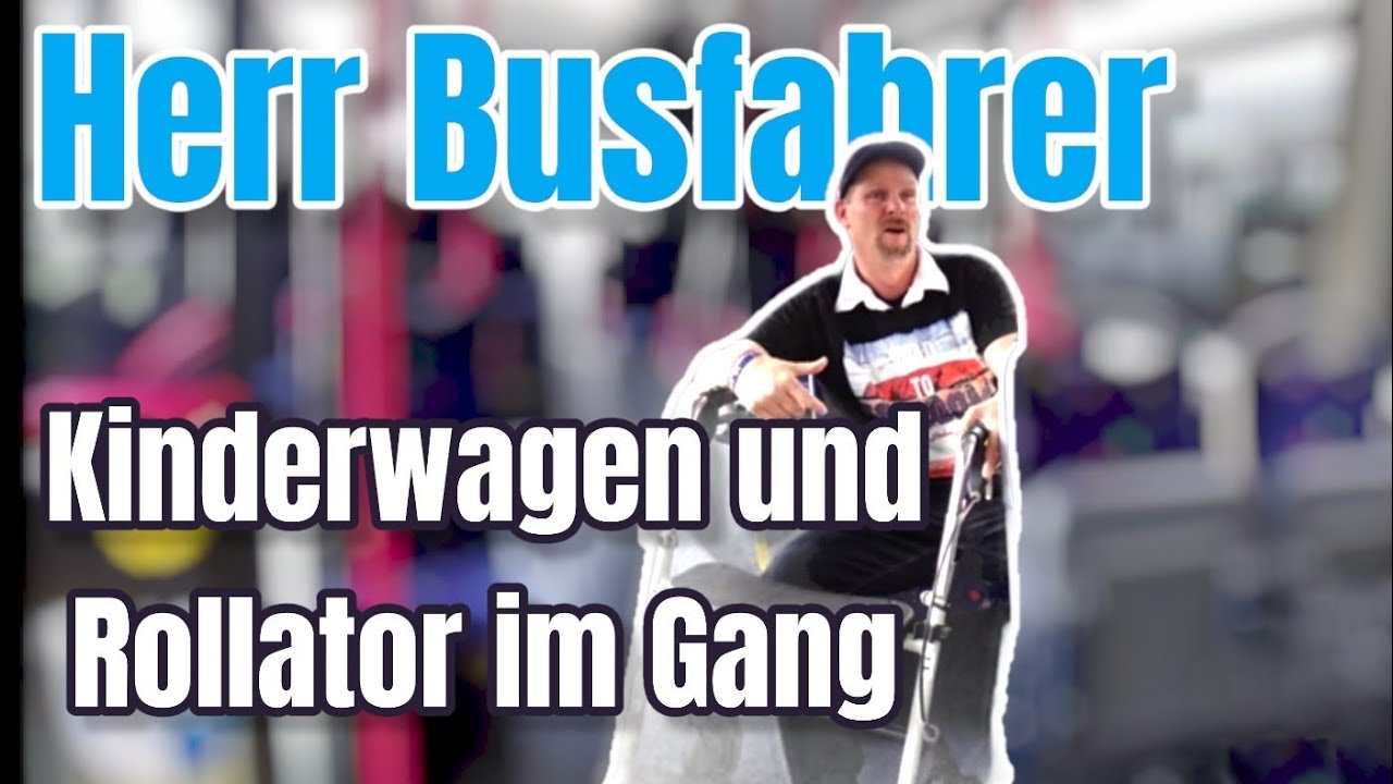 Kinderwagen, Karren und Rollatoren haben nichts im Mittelgang verloren! | @HerrBusfahrer