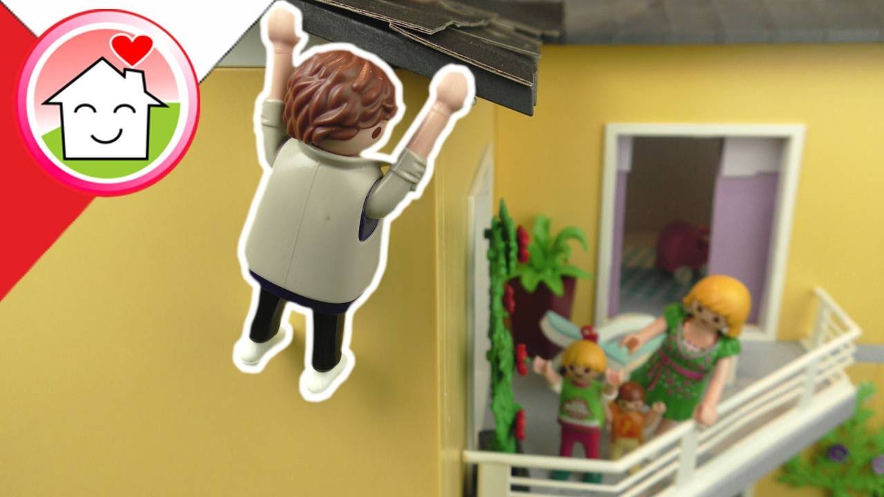 Playmobil po polsku Rodzina Hauser i dziura w dachu - Rodzina Hauserow