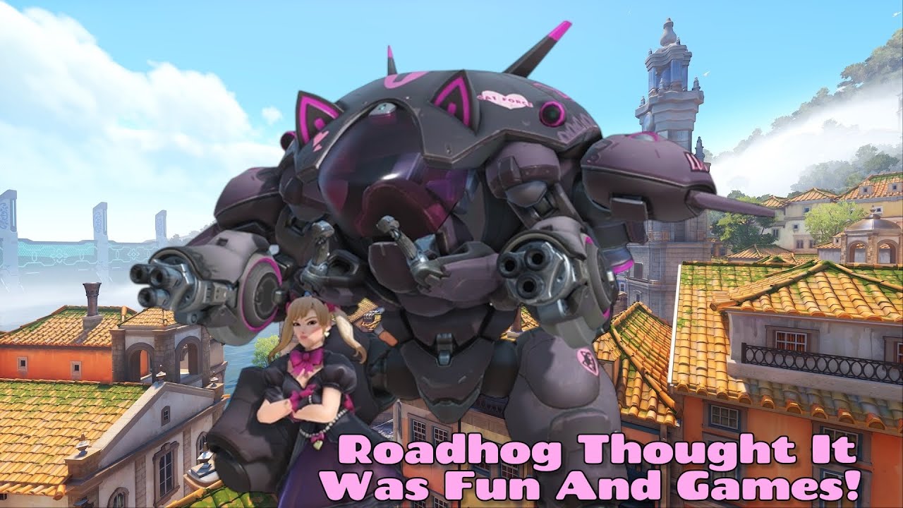 roadhog thought it was fun and games!🤭 overwatch 2 ~ d.va gameplay