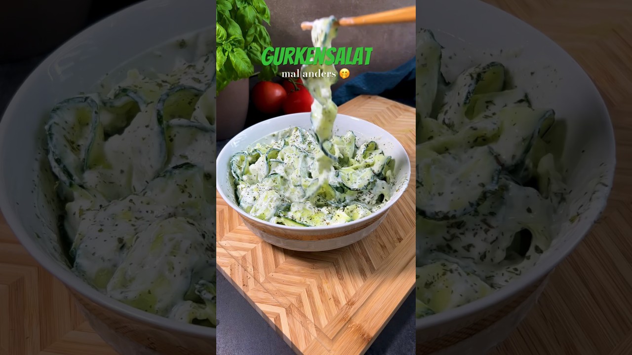 Gurkensalat mal anders 🤭 | perfekt f&uuml;r den Sommer 😍