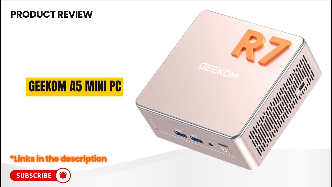 Обзор мини-ПК GEEKOM A5 🔥 Мощность Ryzen 7 5825U в миниатюрном ПК | 16 ГБ ОЗУ, 8K, Wi-Fi 6!