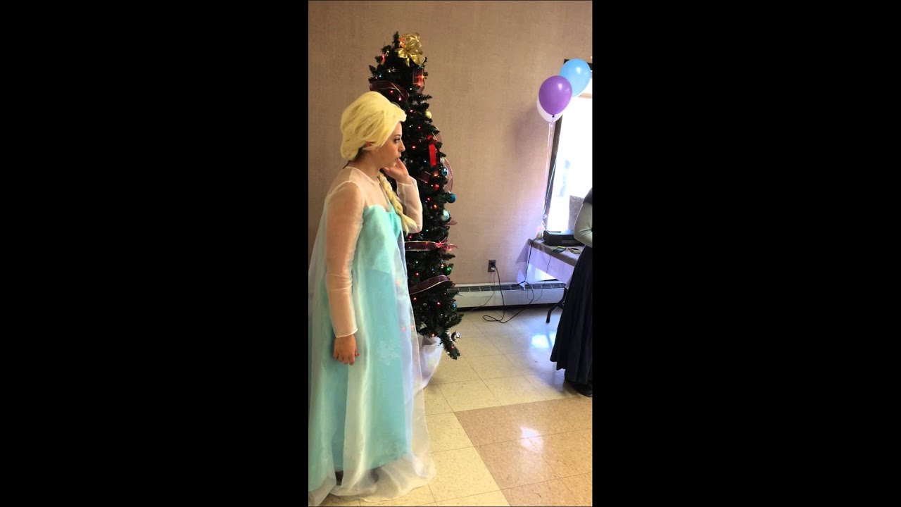 Olivia's birthday party with Anna and Elsa- for the first time in forever