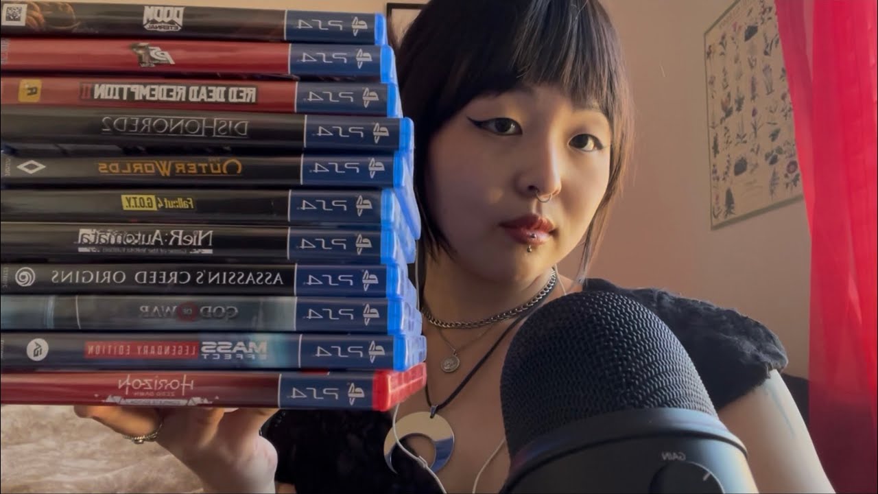 (asmr) my physical games collection (soft spoken, whispers, tapping)