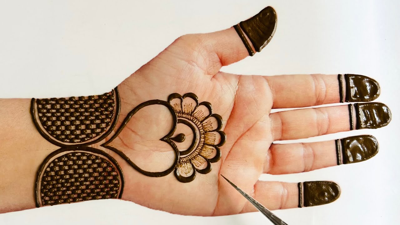 Easy Simple Heart Shape Mehndi design | New Front hand Mehndi design | Mehandi Design | Henna Design