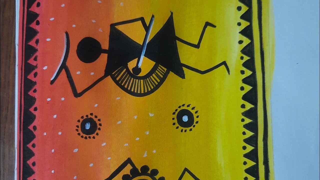 Easy Warli art @creativitygarden #warliart #warliartforbegginers #tribal #painting