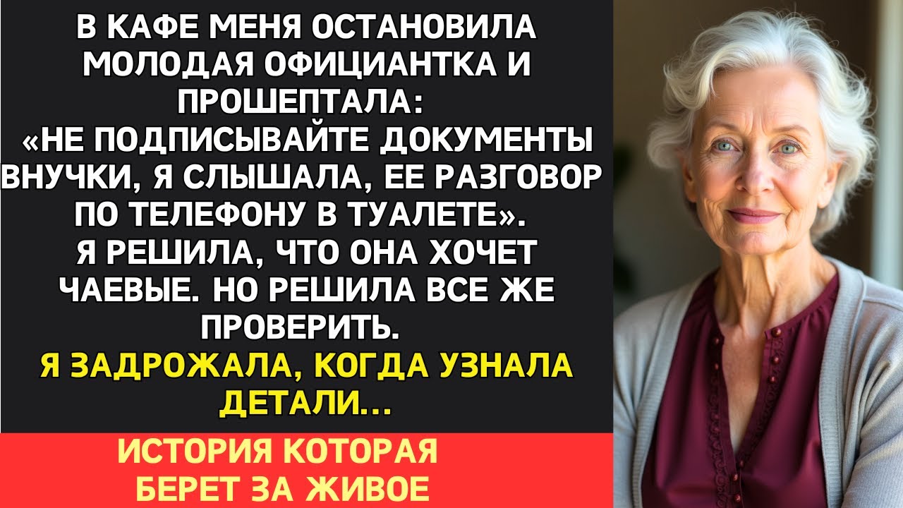 В кафе меня остановила официантка и тихо сказала: 
