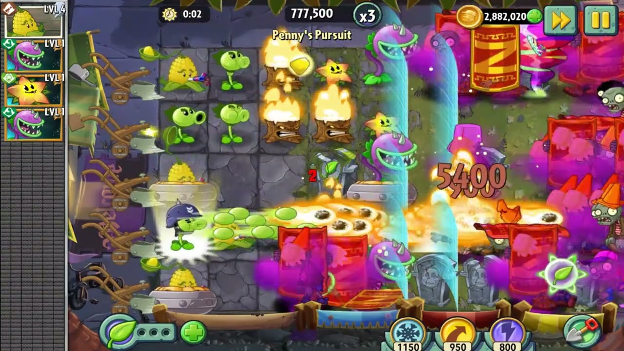 Plants vs. Zombies 2 (Android) | Penny's Pursuit Bean Sprout's World! |Difficulty Lvl 1