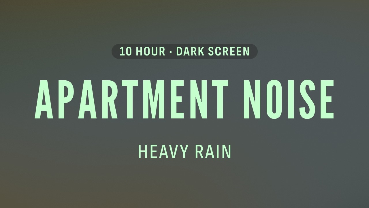 Heavy Rain Noise for Apartment Noise Masking | Dark Screen | 10 Hours