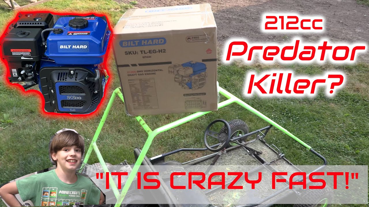 BILT HARD Amazon Go Cart Engine - The Harbor Freight predator killer