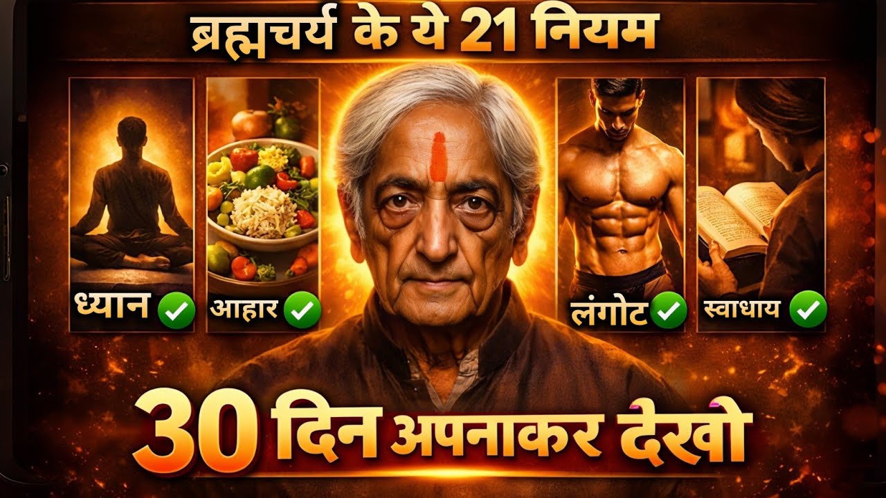  ब्रह्मचर्य के 21 गुप्त नियम जो आपकी ऊर्जा बदल देंगे | कृष्णमूर्ति की गहरी सीख
