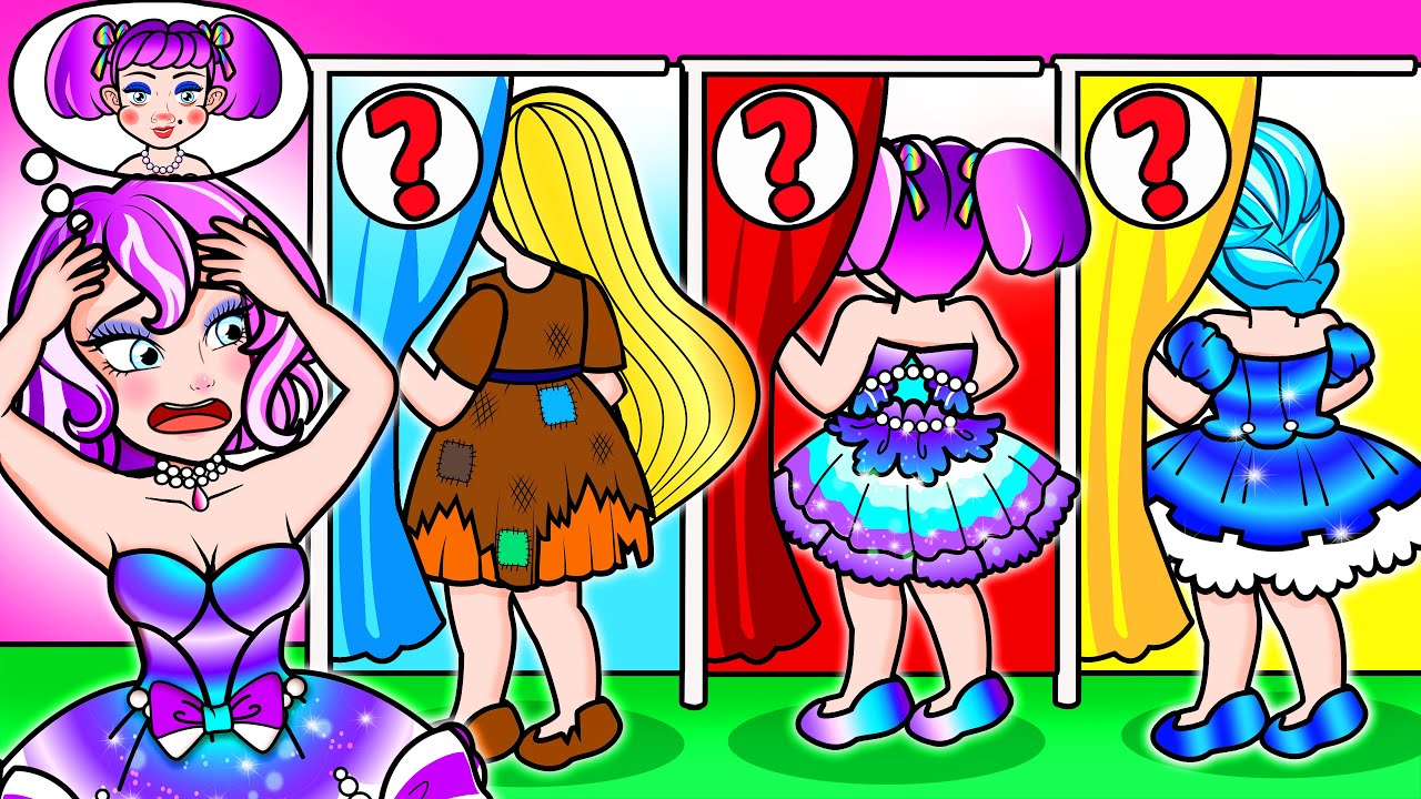 💖Paper DIY💖 Rapunzel and Amy in the Mystery Box &ndash; Who&rsquo;s My Real Daughter? | RAPUNZEL FAMILY 놀이 종이