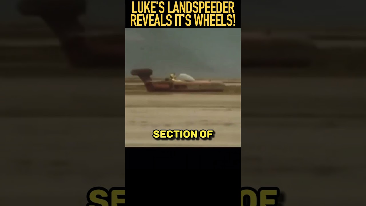 RARE STAR WARS FOOTAGE: Luke&rsquo;s Landspeeder had WHEELS! #starwars #shorts