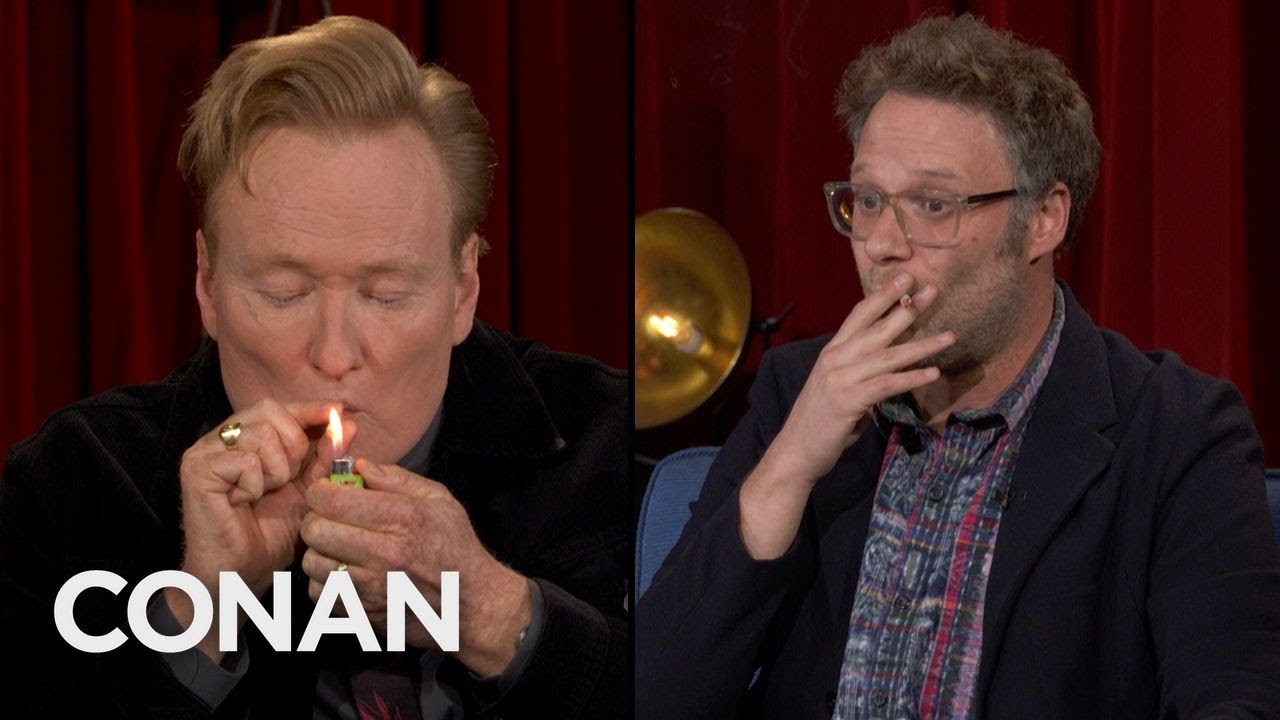 Conan Takes A Hit Of Seth Rogen&rsquo;s Joint | CONAN on TBS