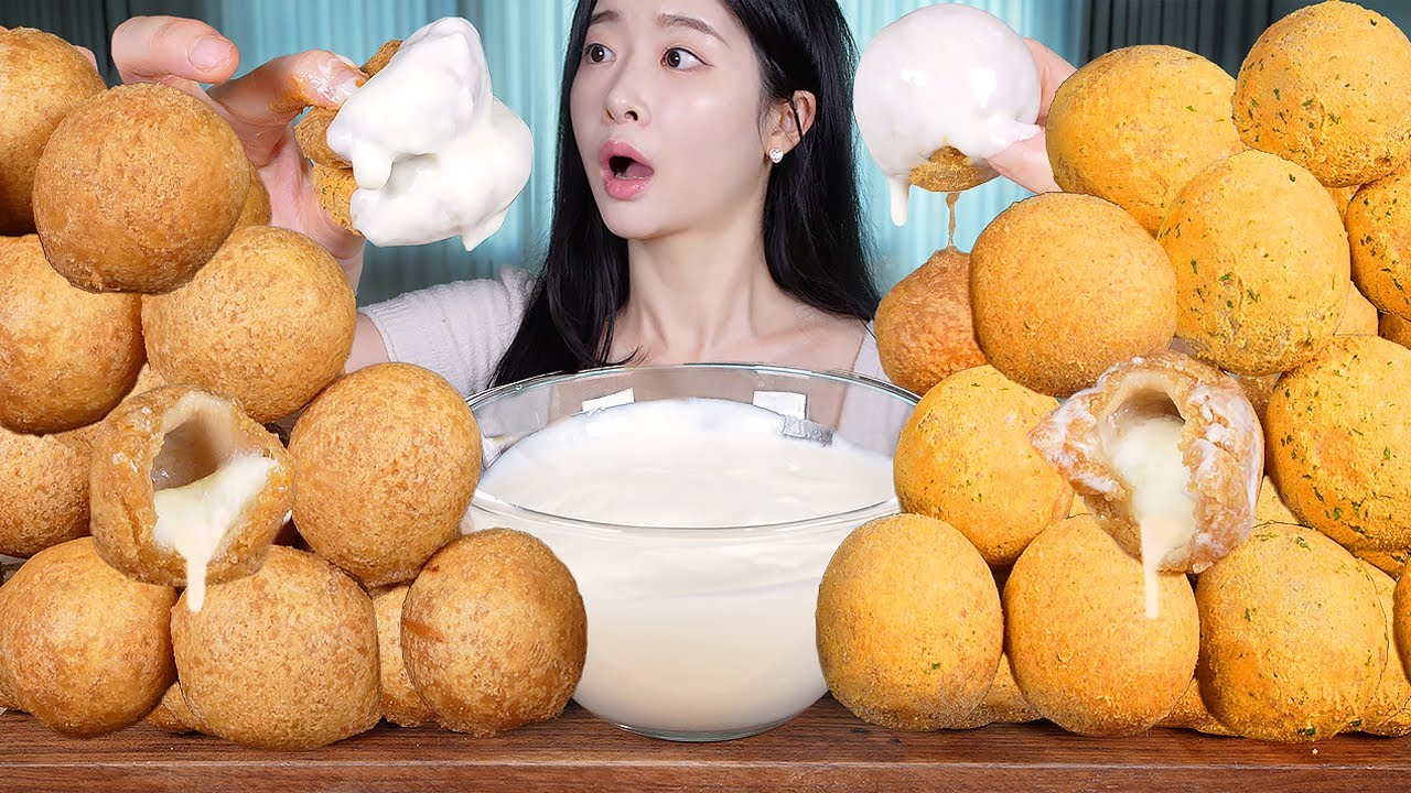 ASMR MUKBANG | Время башни из сырных шариков 🧀✨ Хрустящие сырные шарики, шарики Ббуринкл!