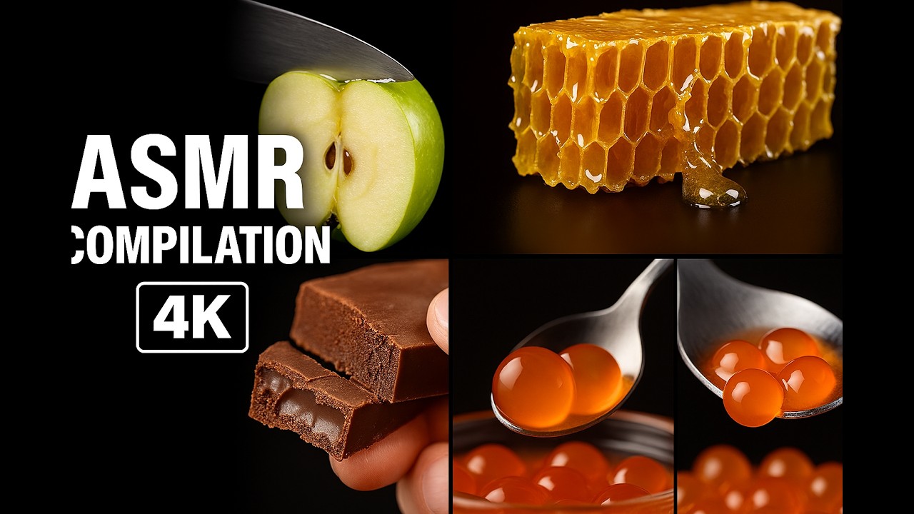 ASMR Food Compilation: Satisfying Slices, Pops & Crunches in 4K