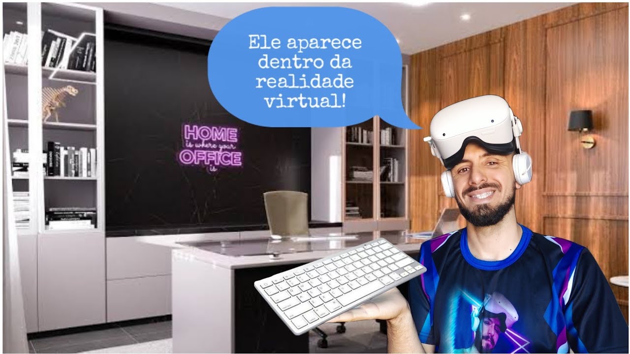 Esse é o Teclado mais barato para o Oculus Meta Quest! Aparece dentro do VR!