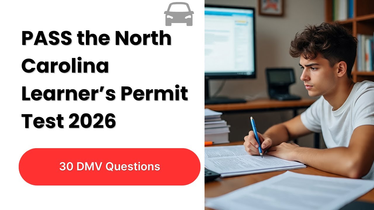 PASS the North Carolina Learner’s Permit Test 2026 | 30 DMV Practice Questions
