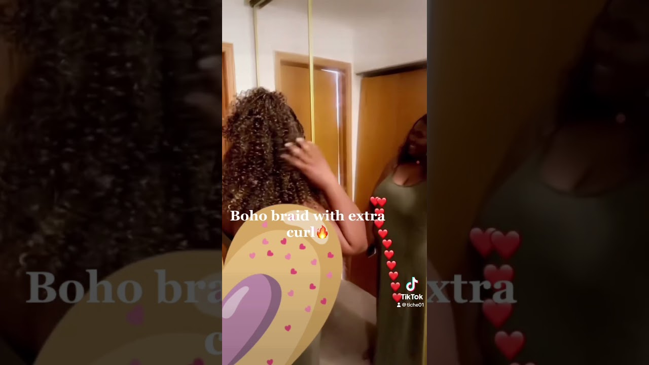 Boho braid extra curly 🥰