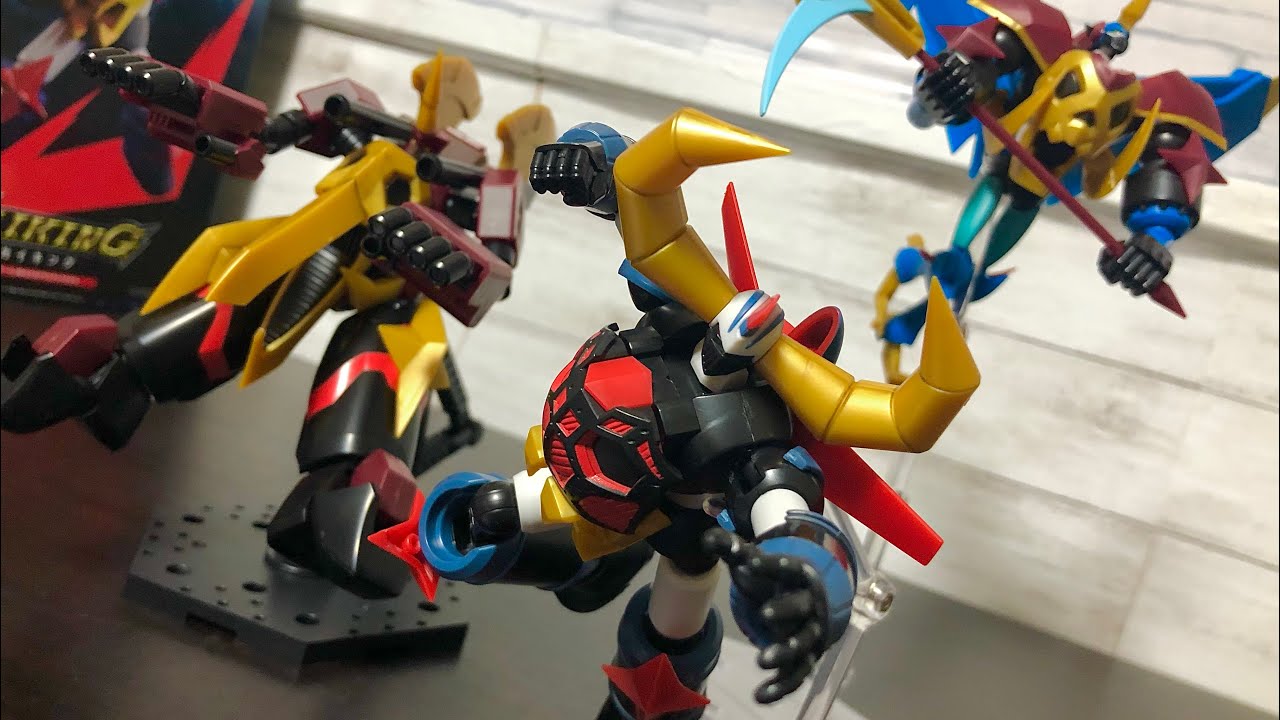 【プラモデル】MODEROIDガイキング・ライキング・バルキング３体レビュー（ガイキング・ザ・グレートに合体してダイナミックにポージングしてみた！）