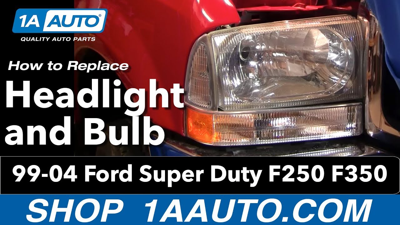 Как заменить фары Ford F250 Super Duty 99-04