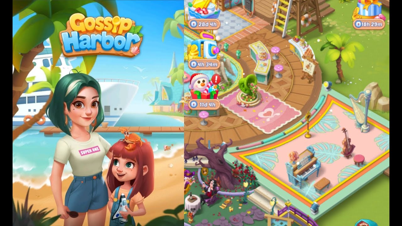 Gossip Harbor : Merge Game /🍰☕️ Day 33 Level 33-34 Part 33🥖🍞