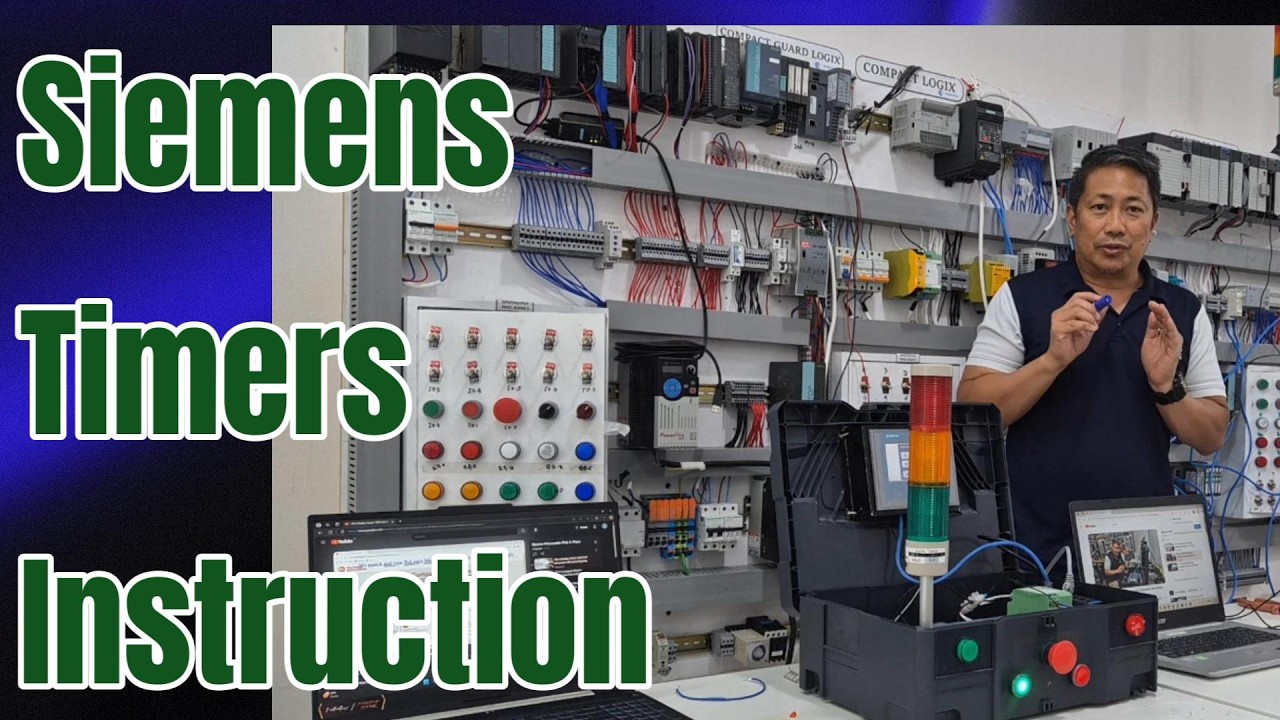 SIEMENS TIA PORTAL Timer on Delay and Timer off Delay Logic Instructions #educationmatters