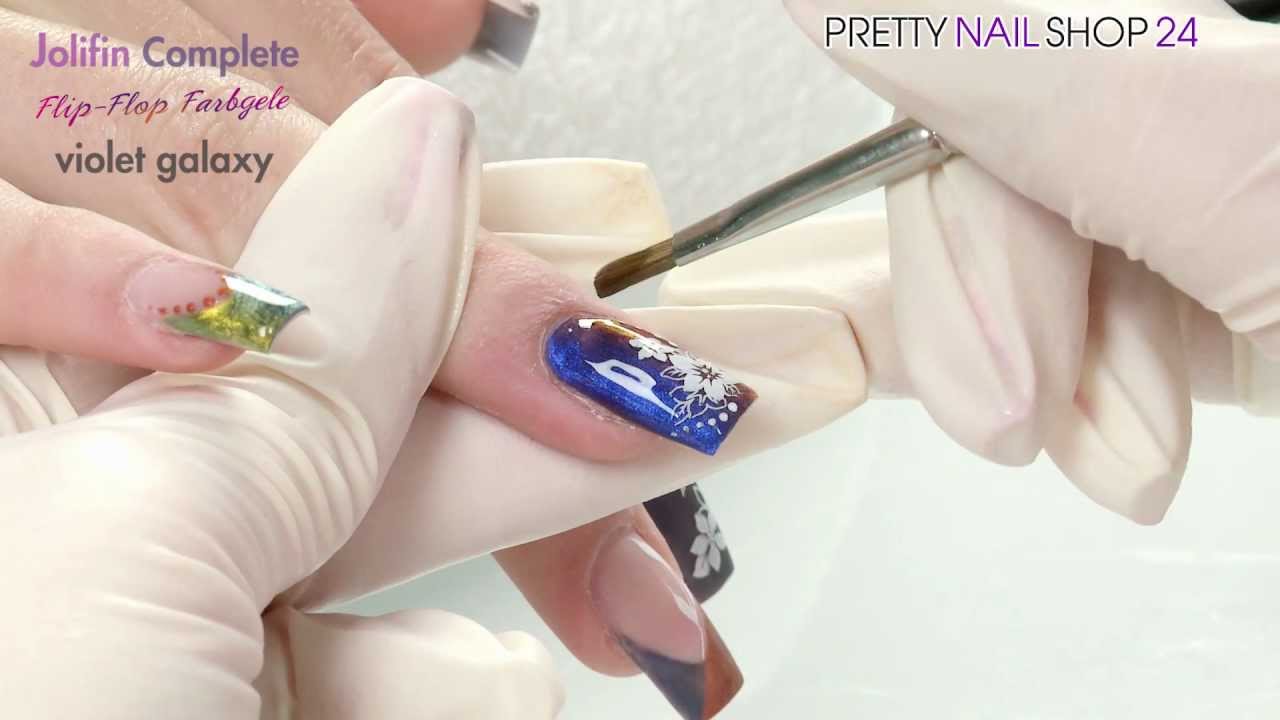 violet galaxy, eine unwiderstehliche Farbe unserer Jolifin Complete Flip-Flop-Farbgel Kollektion