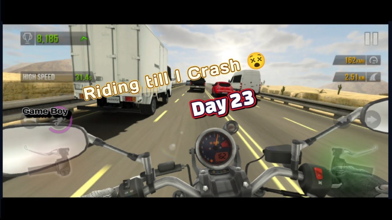 Riding Bike in Traffic Untill I Crash Day 23 - Traffic Rider Gameplay #superbike #vehiclesimulator 