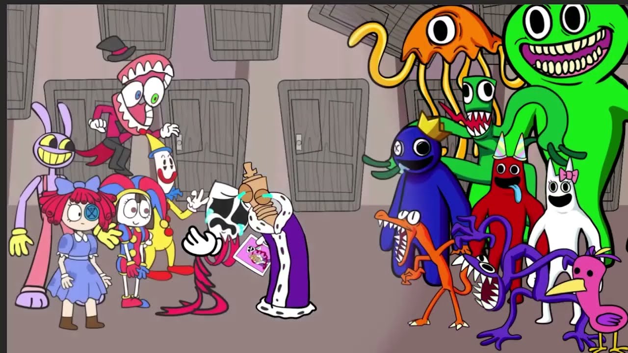 The Amazing Digital Circus, But Gangle SAD ORIGIN STORY?! Animation - FNF Speedpaint.