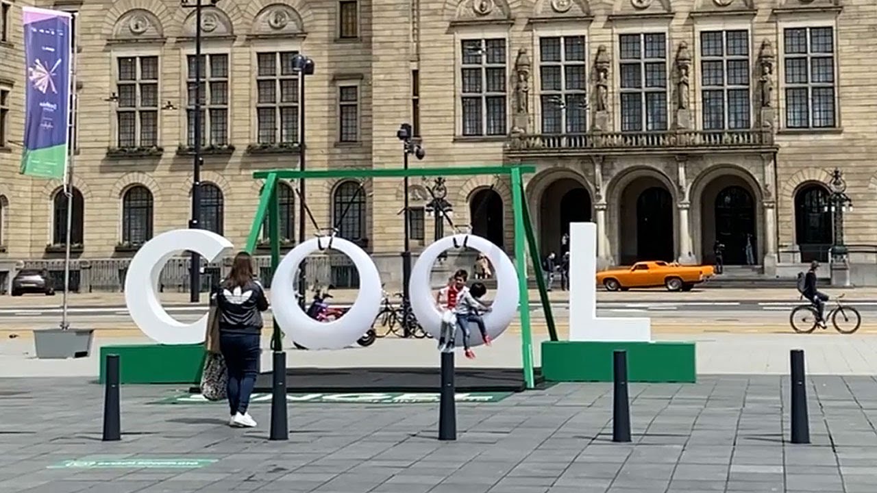 Much less space for cars on this Rotterdam main street