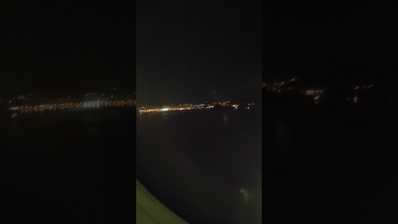 Night Landing Rio airport de Janeiro 2019