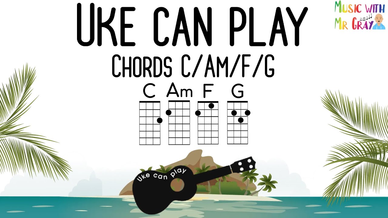 Uke can play - Chords C/Am/F/G | Ukulele chord play along