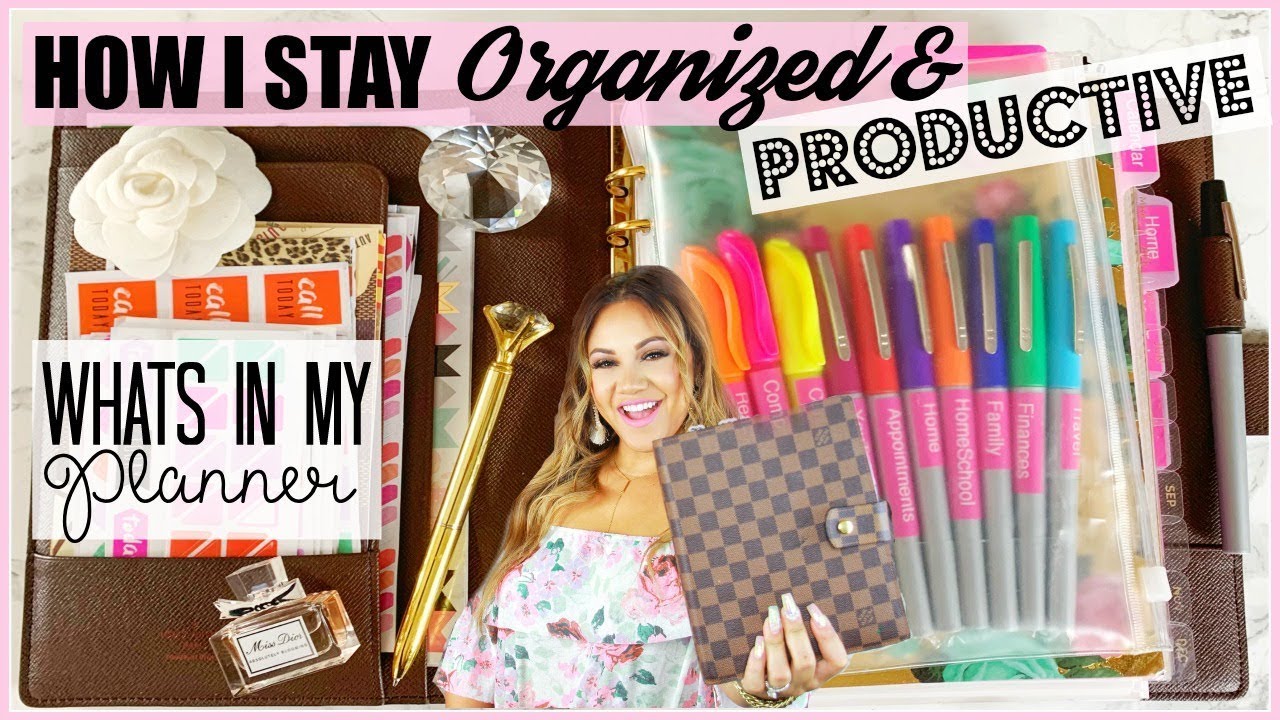 HOW I STAY ORGANIZED AND PRODUCTIVE | WHATS INSIDE MY PLANNER 1920 x 1080